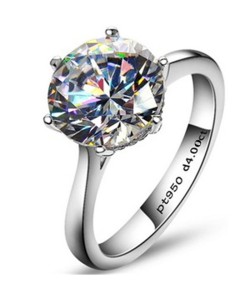 S925 Moissanite 1CT Wedding Ring