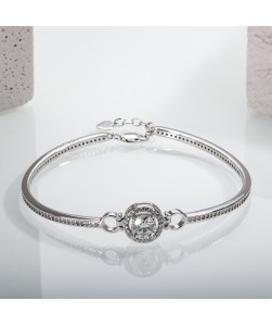 S925 1CT Mozambique diamond round bag bracelet 17+4cm